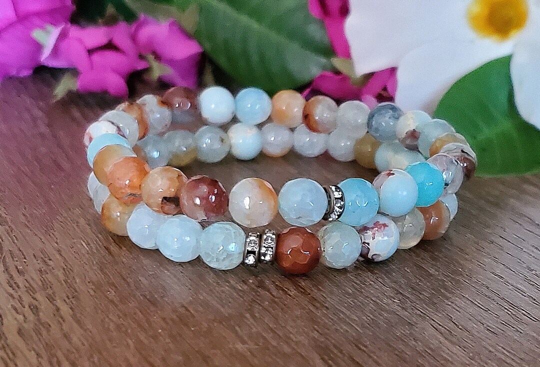 Healing Crystal Bracelet, Gemstone Beads Bracelet Beaded For Women